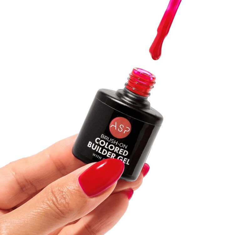 Cherry Red Colored Builder Gel