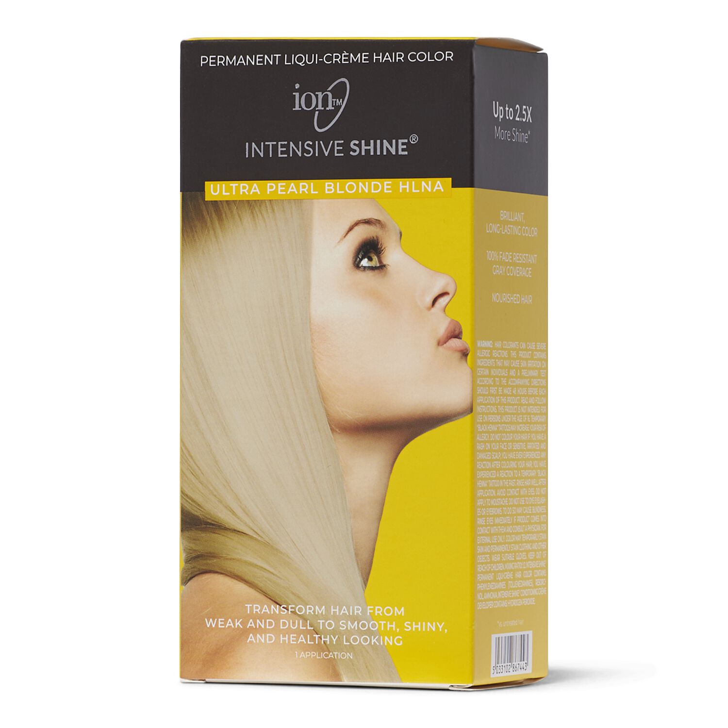 ion Intensive Shine Hair Color Kit Ultra Pearl Blonde HLNA Hair Color