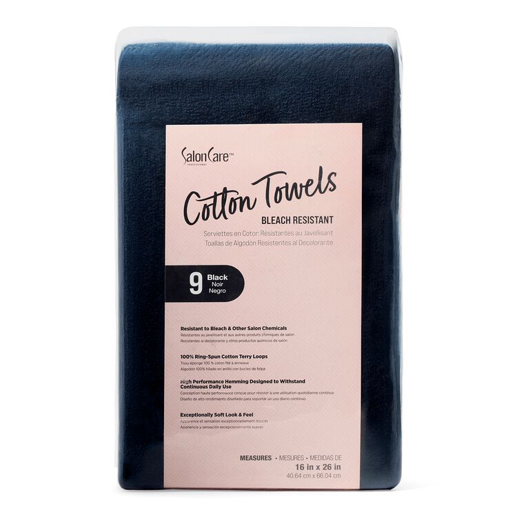 Black Bleach Resistant Towels 9CT