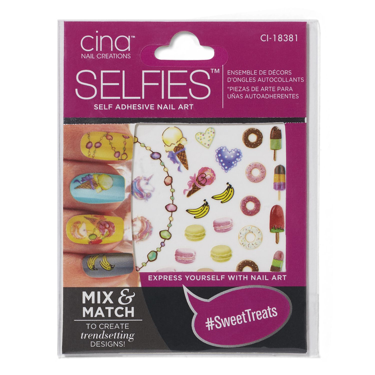 Cina Nail Creations SweetTreats Self Adhesive Nail by Selfies Nail
