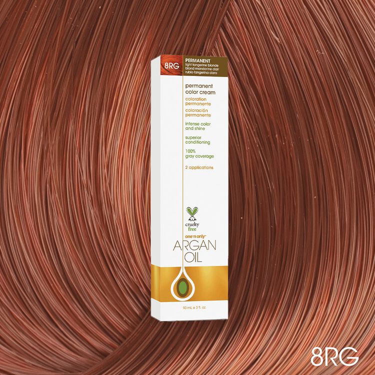 Argan Oil Permanent Color Cream 8RG Light Tangerine Blonde