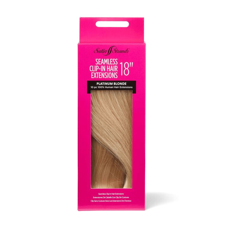 Platinum Blonde 18 Inch Seamless Clip-in Hair Extensions
