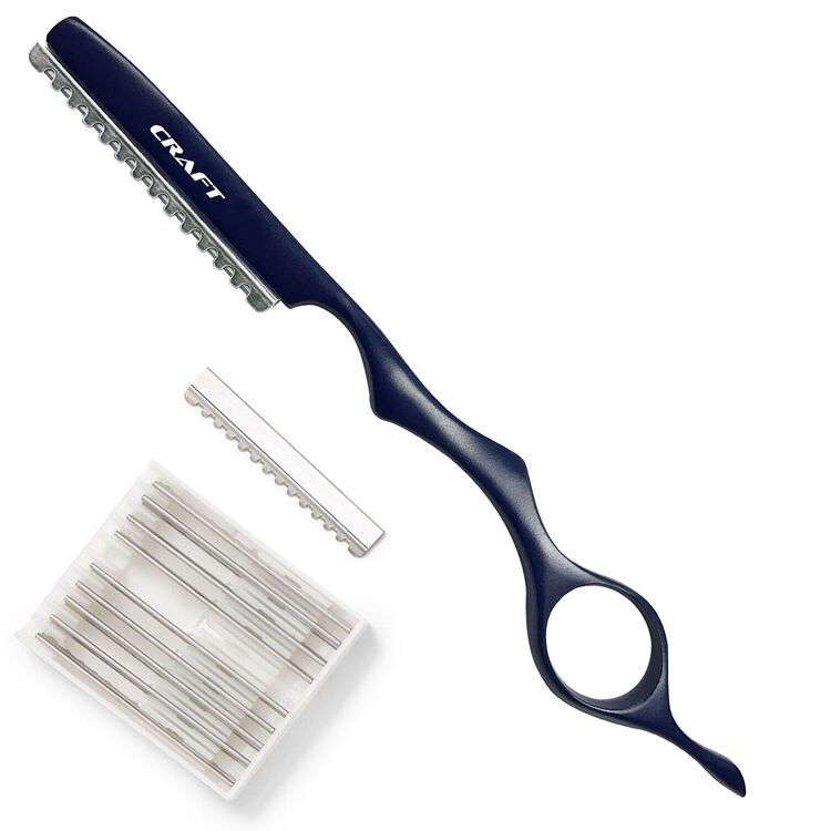 JW Shears Craft Blue Styling Razor with 11 Free Blades Shears Sally