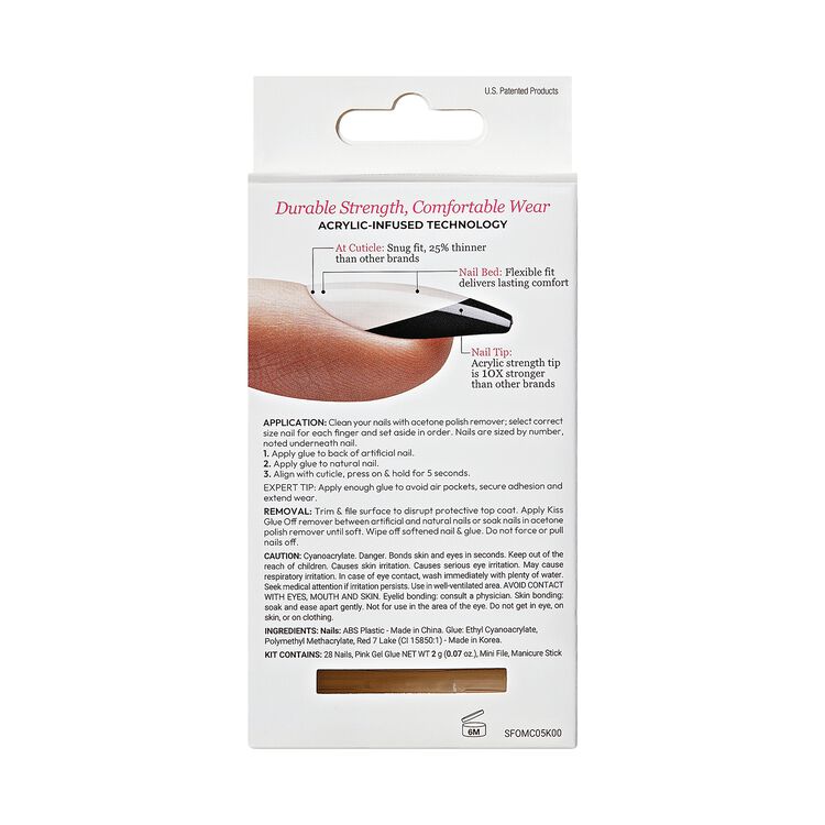 Salon Acrylic French Color Press-On Nails - Hype