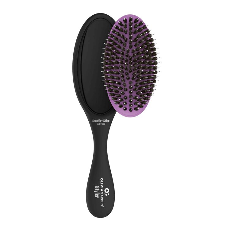 Black Recycled Plastic Smooth & Shine Brush Styler