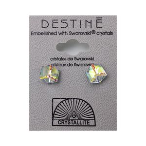 Destine Earring AB Tilted Cube 6mm