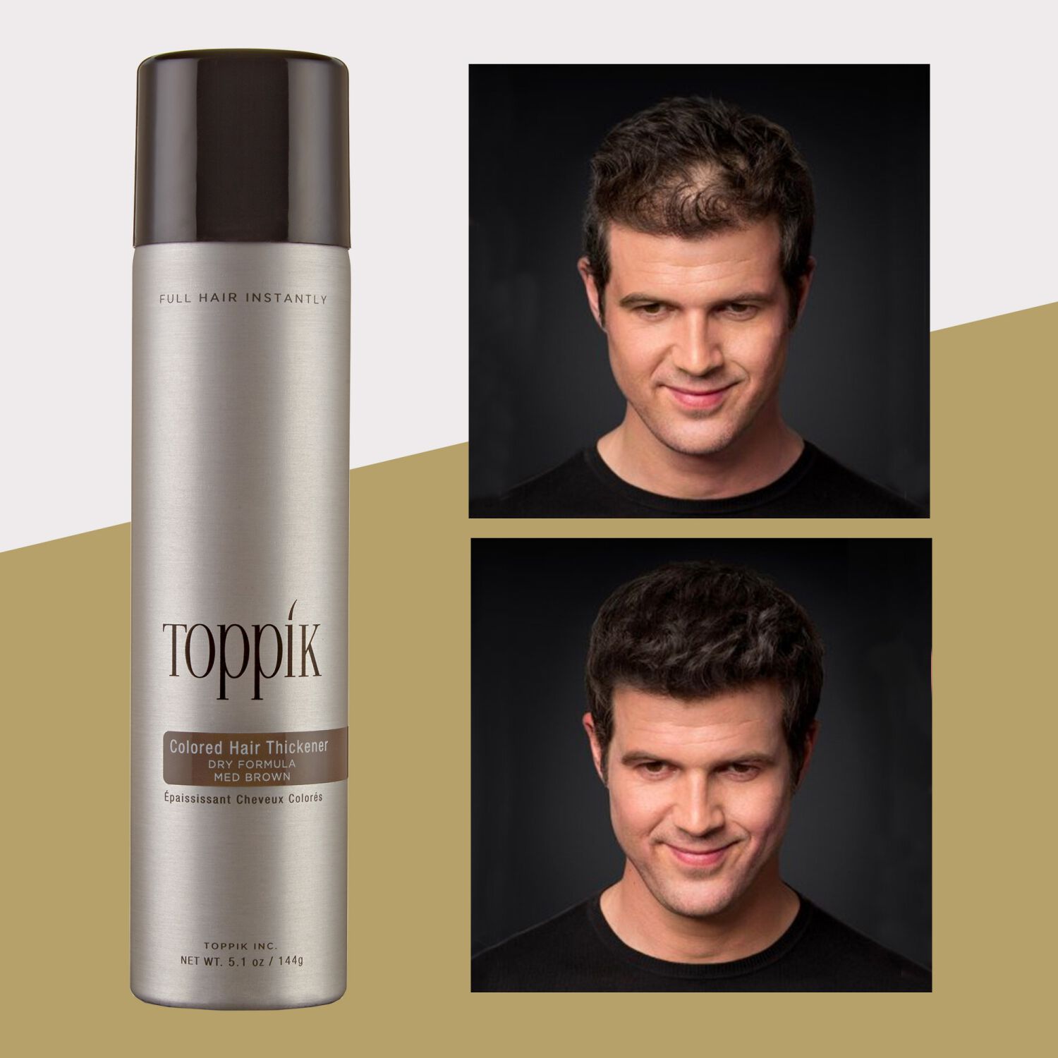 Toppik Colored Hair Thickener Medium Brown