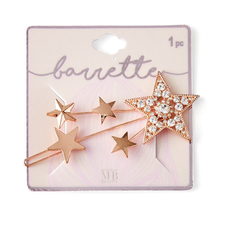 Almar Rose Gold Barrette With Rhinestone Bobby Pins, Barrettes