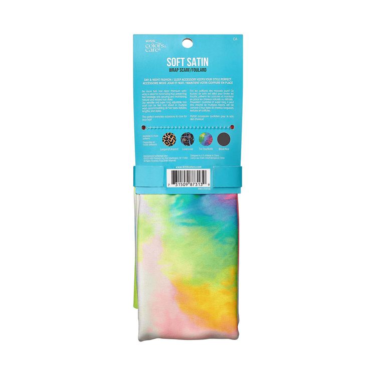 Tie Dye Satin Wrap Scarf