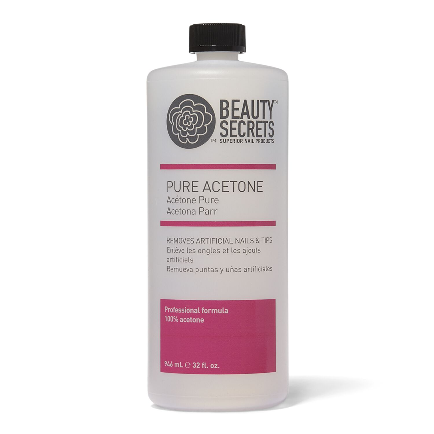Beauty Secrets Pure Acetone Manicurist Solvent 32oz- Nail Polish and ...