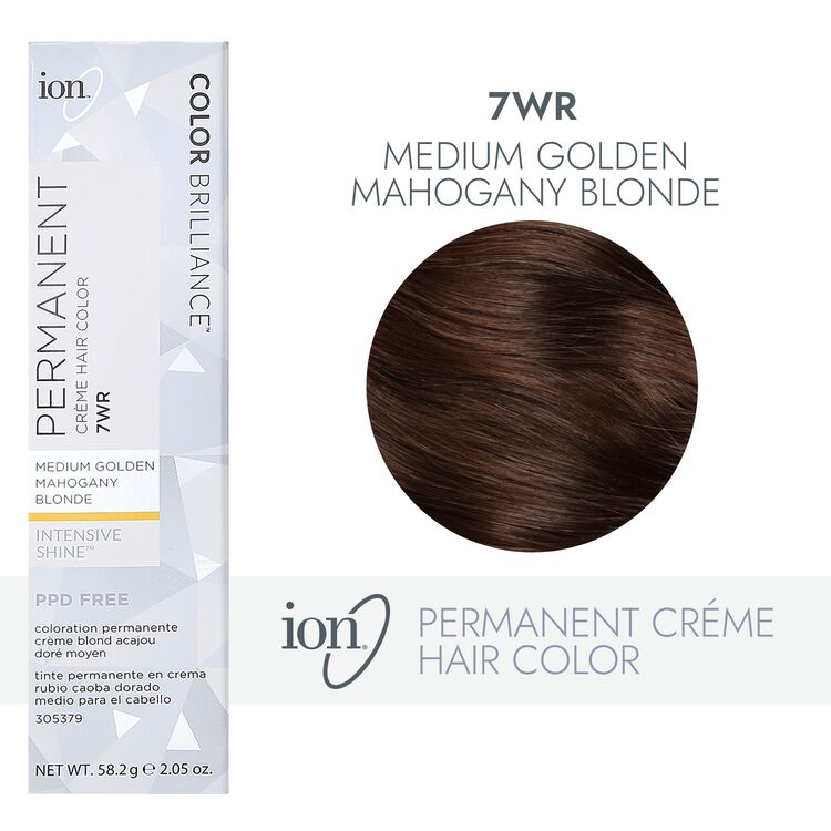 7WR Medium Golden Mahogany Blonde Permanent Creme Hair Color