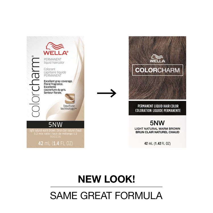 5NW Light Natural Warm Brown Permanent Liquid Hair Color