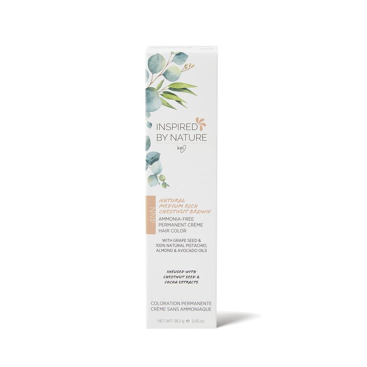 Ammonia-Free Permanent Hair Color Natural Medium Rich Chestnut Brown 4NN