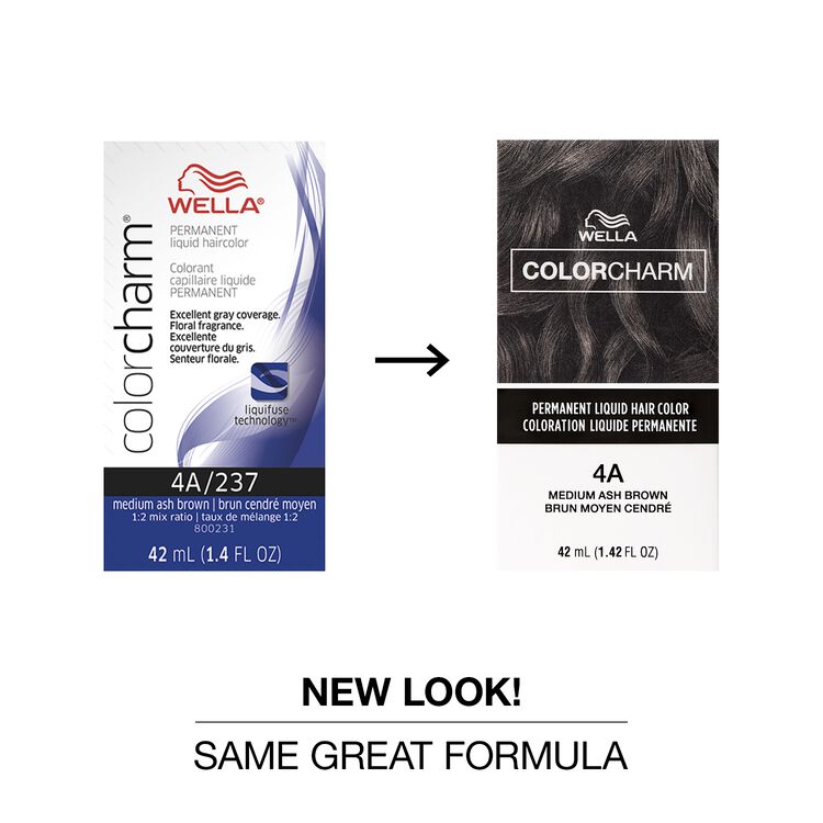 4A Medium Ash Brown Permanent Liquid Hair Color