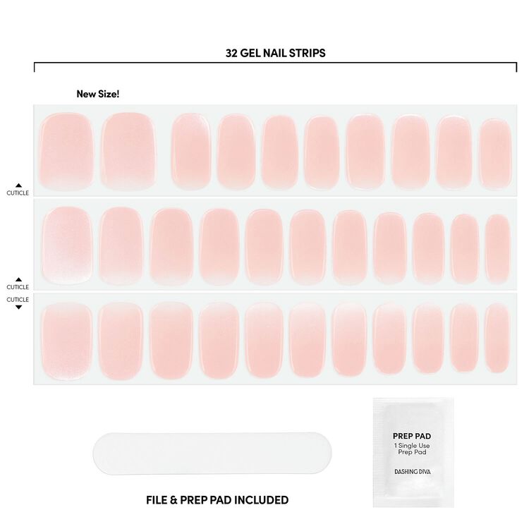 Dashing Diva Glazed Donut Nude Glaze GLOW Real Salon Gel Press On