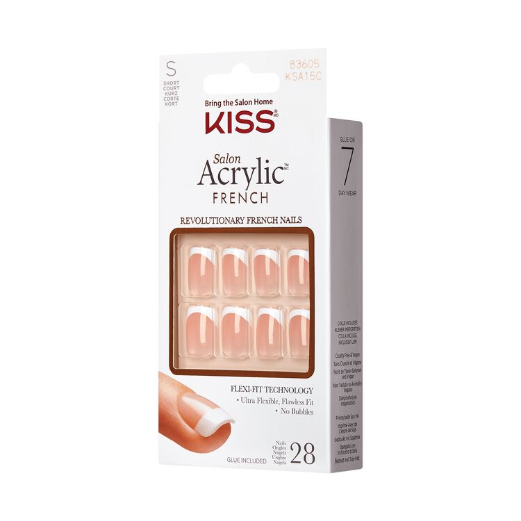 Salon Acrylic French Press-On Nails - Bonjour