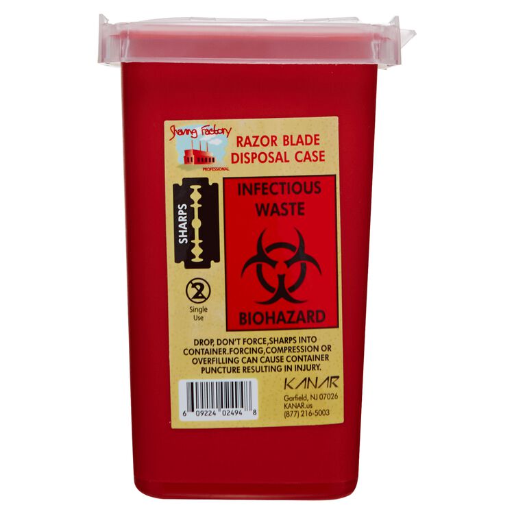 Derby International Razor Blade Disposal Case Disinfectants