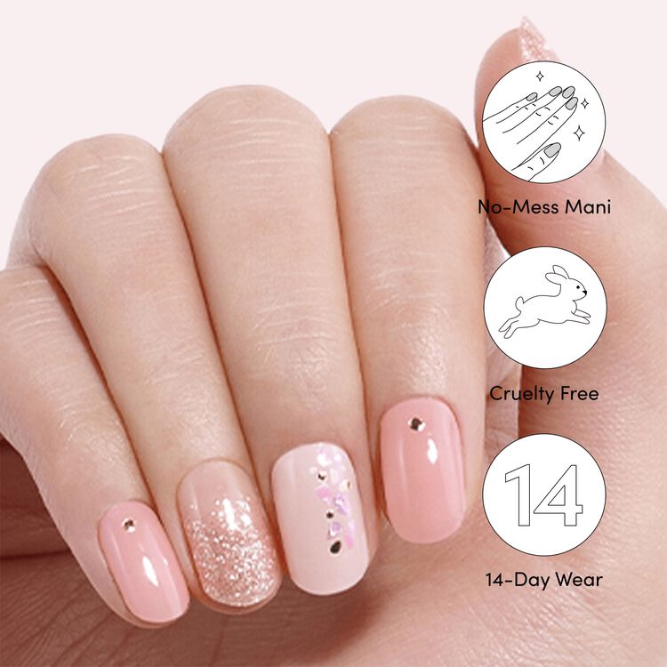 Pink Champagne Semi-Cured Art Gel Strips