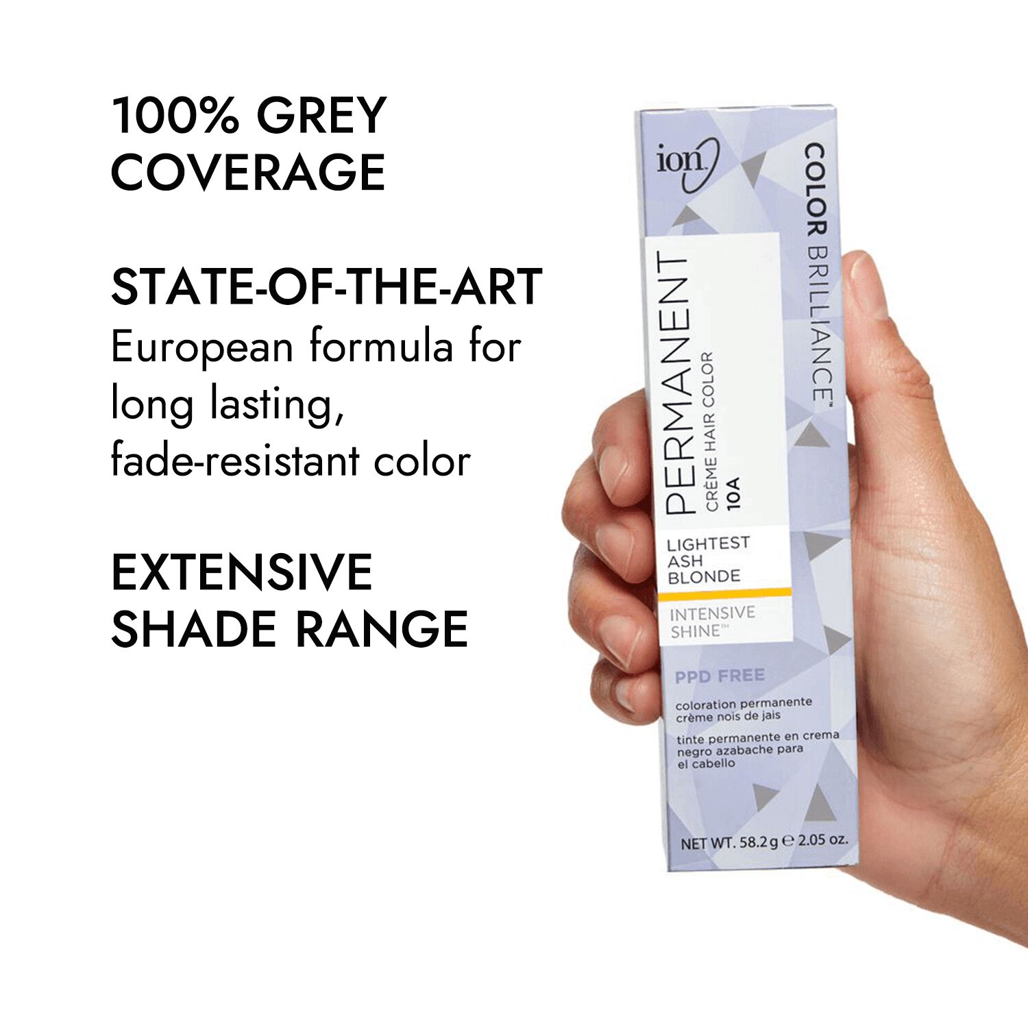Ion 10A Lightest Ash Blonde Permanent Creme Hair Color by Color