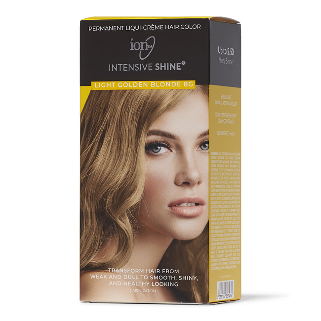 ion Intensive Shine Hair Color Kit Light Golden Blonde 8G ...