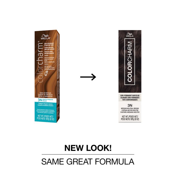 3N Medium Neutral Brown Demi Permanent Cream Hair Color