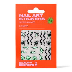 Spiders & Snakes Glow In The Dark Nail Stickers