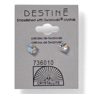 Destine Aurora Borealis Cube Earrings