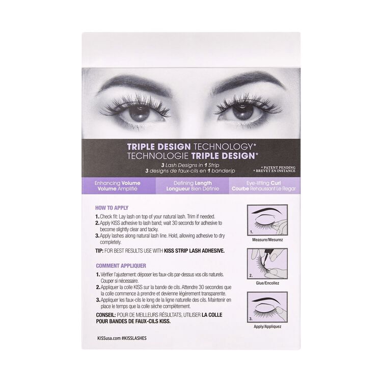 KISS Lash Couture Triple PushUp Fake Eyelashes Multipack Robe