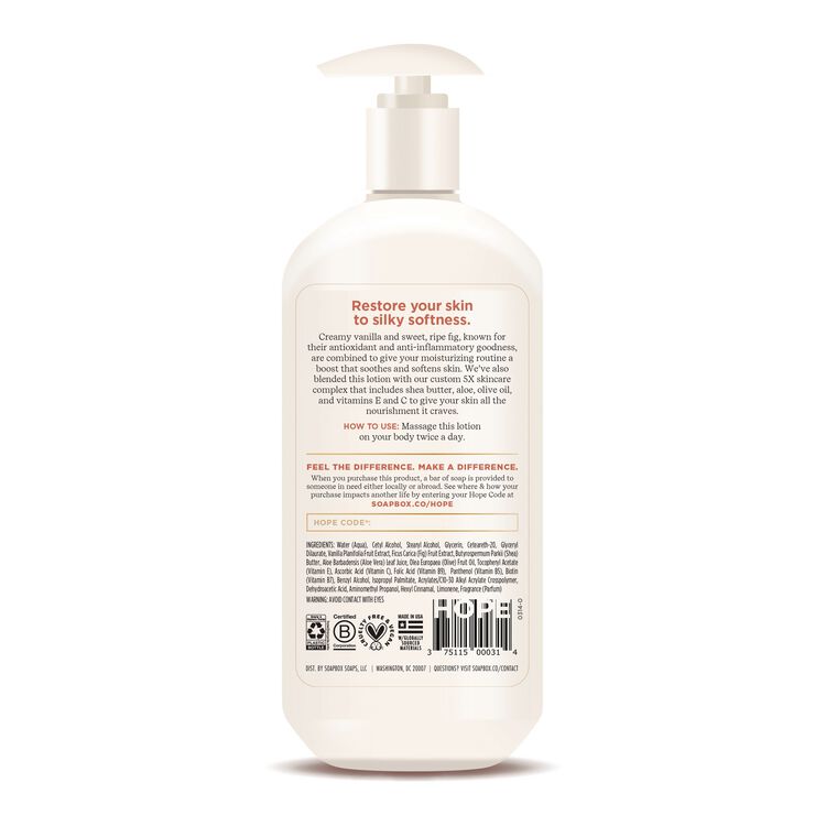 Soapbox Vanilla Bean & Fig Body Lotion
