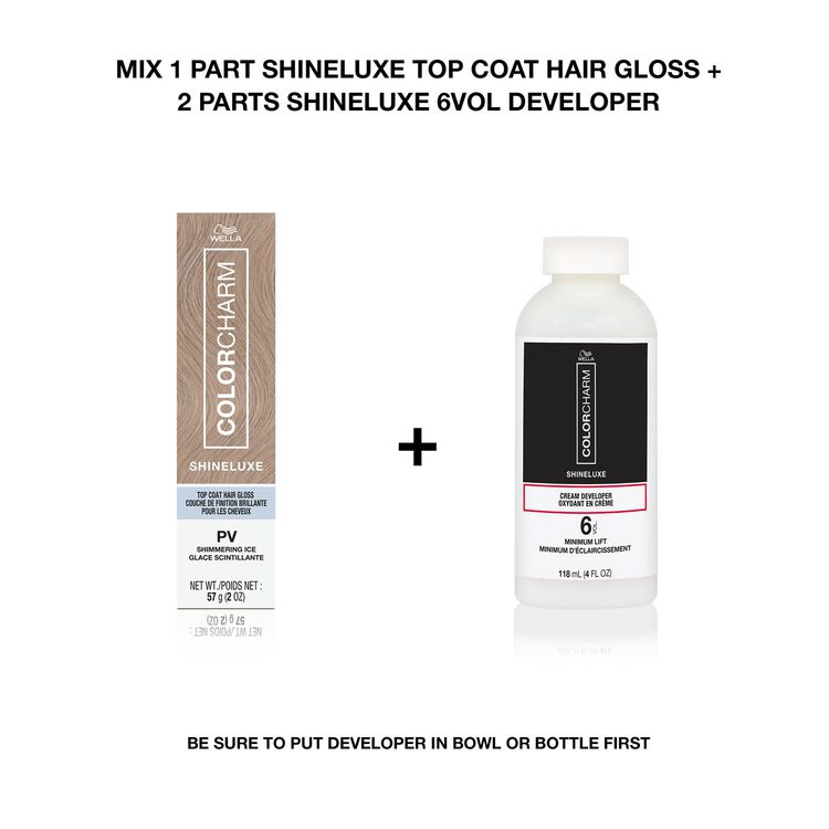 ShineLuxe Top Coat Hair Gloss PV Shimmering Ice