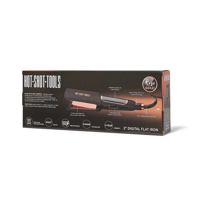 Hot Shot Tools Rose Gold 2 Inch Digital Flat Iron Flat Irons & Hair