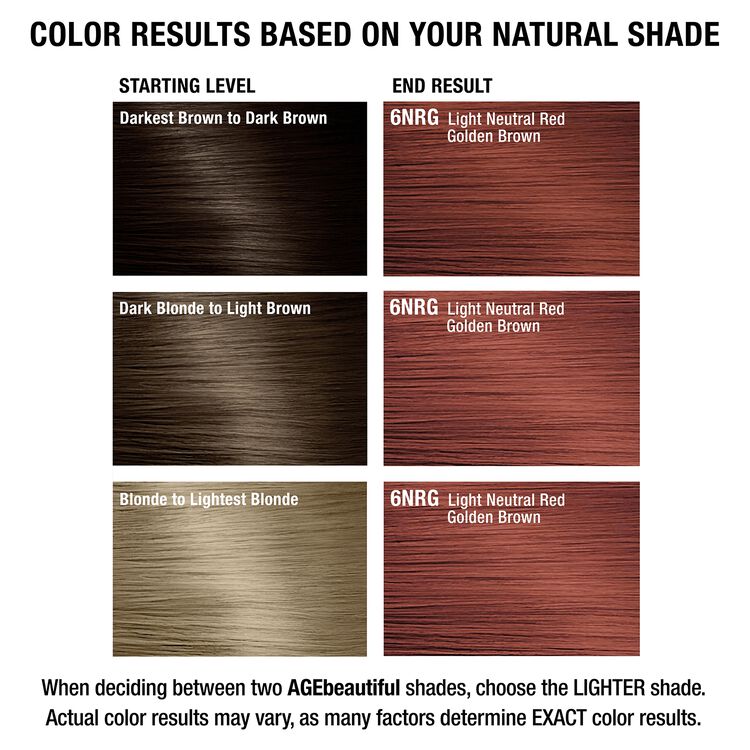 6NRG Light Neutral Red Golden Brown Permanent Liqui-Crème Hair Color