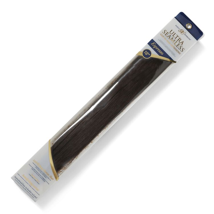 18" Ultra-Seamless Clip-in Hair Extensions Espresso
