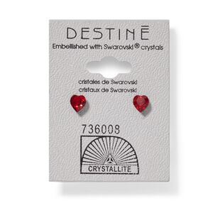 Destine Heart-Shaped Austrian Crystal Earrings