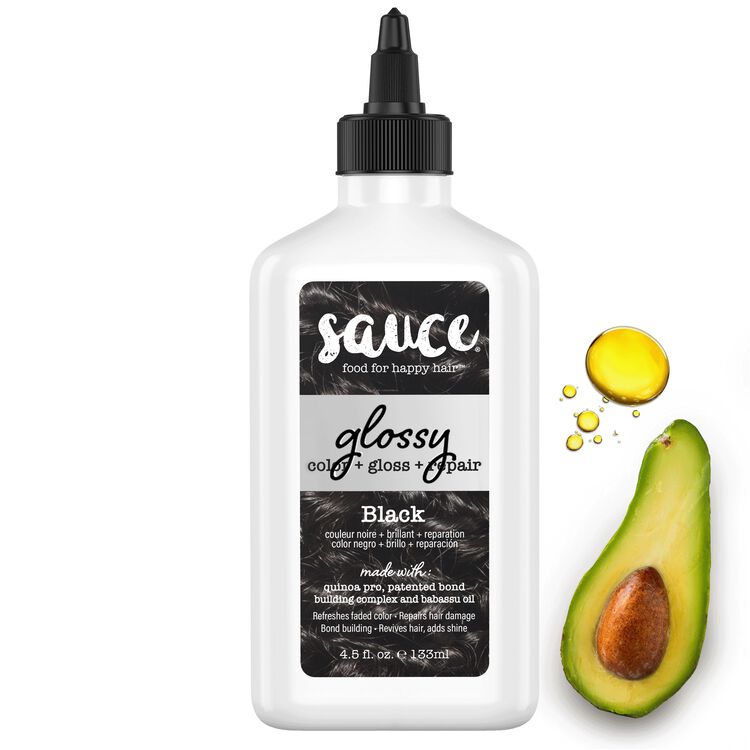 Black Glossy Color & Gloss & Repair Semi Permanent Hair Gloss