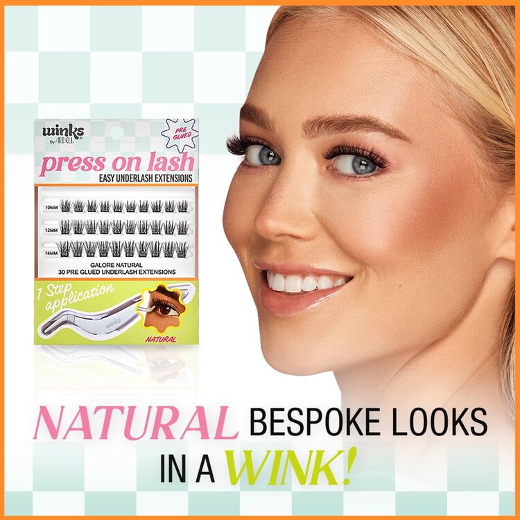 Winks Natural Press On Lashes 30 pc + Applicator