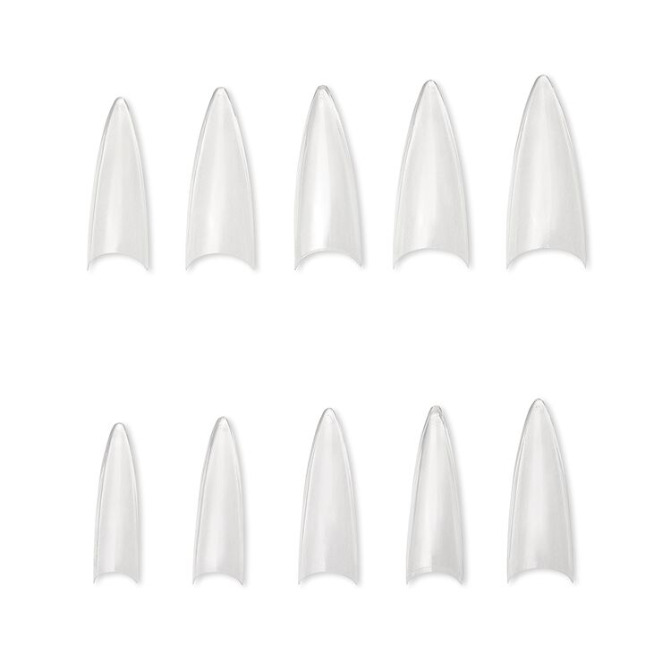 Almond Stiletto Shape Half Well Tips