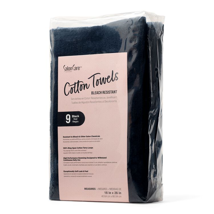 Black Bleach Resistant Towels 9CT