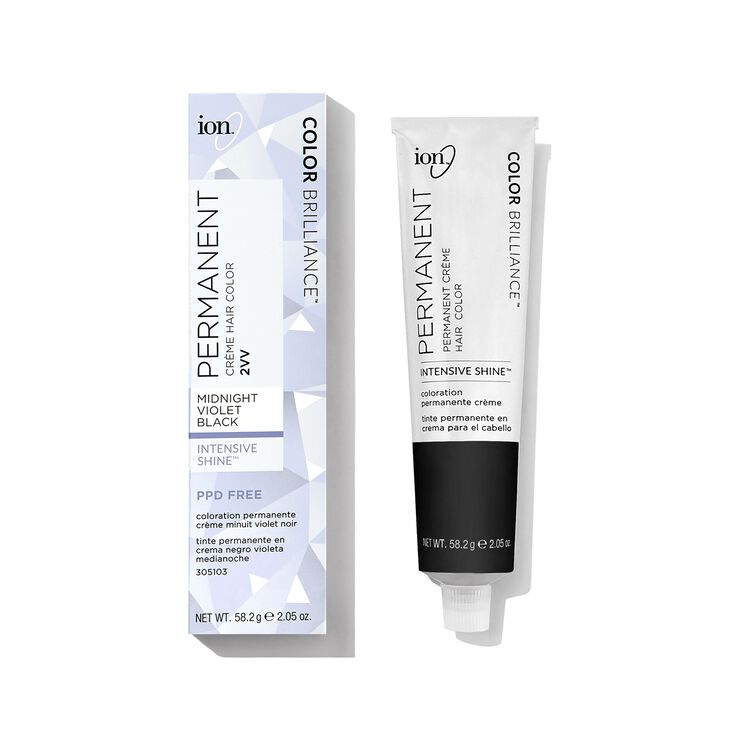2VV Midnight Violet Black Permanent Creme Hair Color