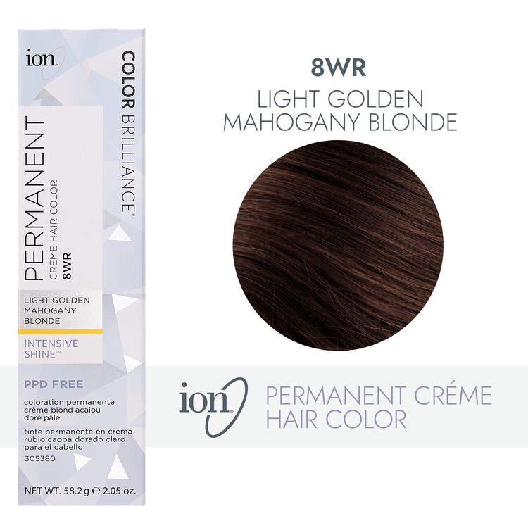 8WR Light Golden Mahogany Blonde Permanent Creme Hair Color