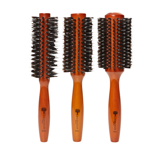 Wooden round hair brush deals