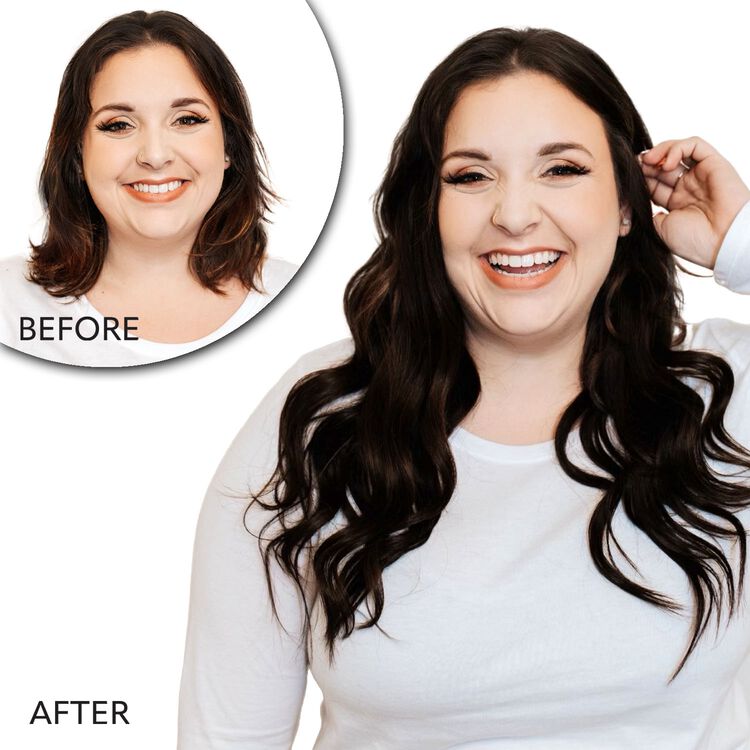 18" Ultra-Seamless Clip-in Hair Extensions Dark Brown
