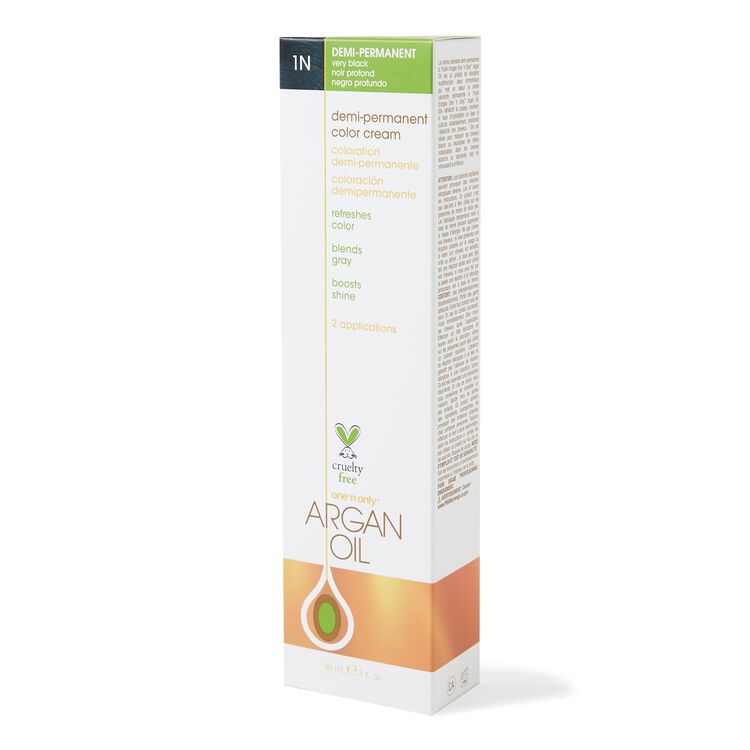 Argan Oil Demi Permanent Color Cream 1N Very Black