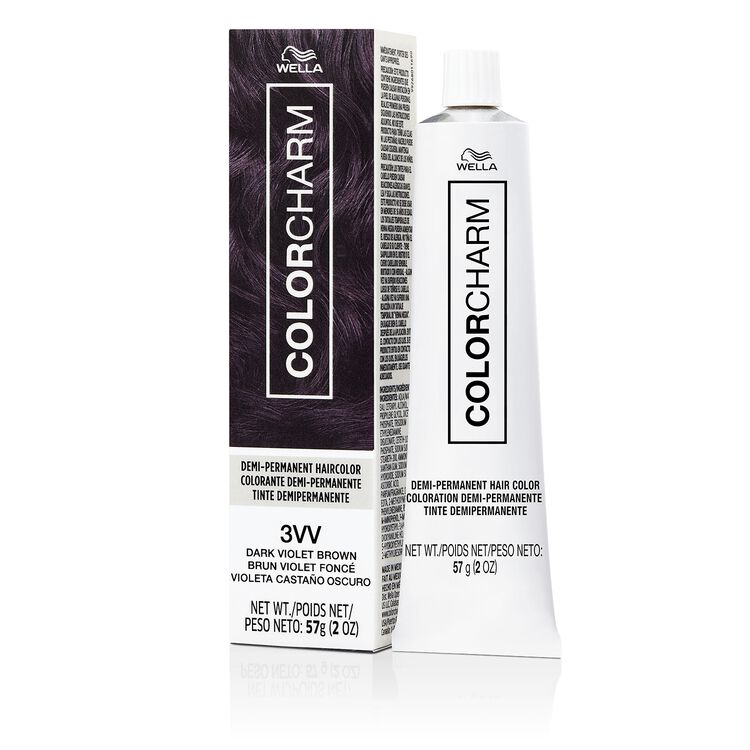 3VV Dark Violet Brown Demi Permanent Cream Hair Color