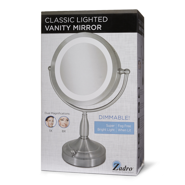 Zadro 8X1X Lighted Vanity Makeup Mirror