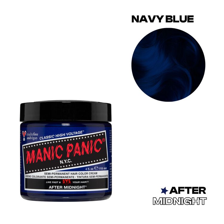 Manic Panic Semi-Permanent Hair Color Cream After Midnight Blue