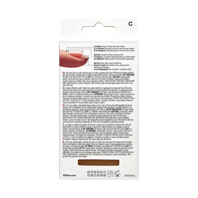Salon Acrylic French Press-On Nails - Rumour Mill