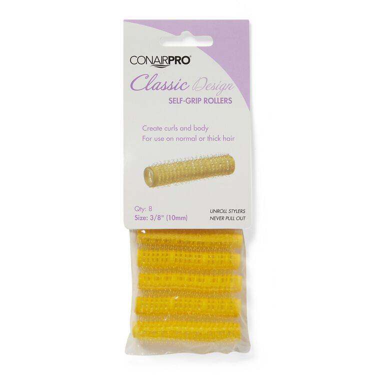 Yellow 3 8 Inch Classic Style Self Grip Rollers 8 Pack By Conair Professional Curlers And Rollers Sally Beauty