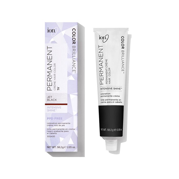 1V Jet Black Permanent Creme Hair Color