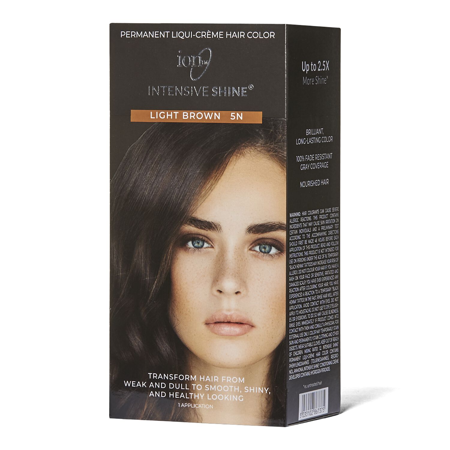 ion Intensive Shine Hair Color Kit Light Brown 5N Hair Color Kit